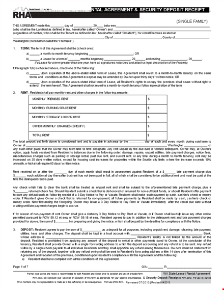 residential lease agreement: understand the terms & conditions for owner and resident template