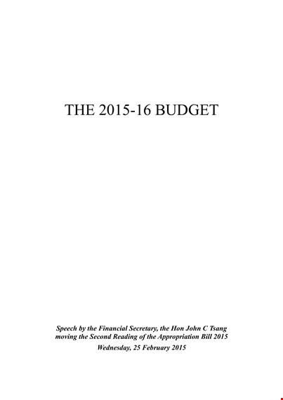 financial budget template: manage your expenditure efficiently template