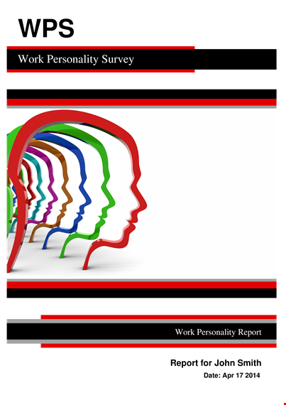 printable personality survey - assessing people's personality template