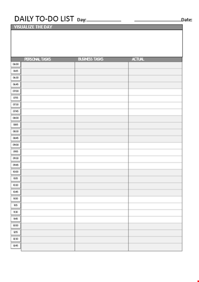 daily business to do list template template