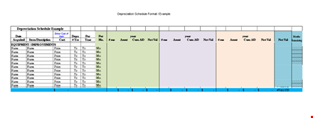 depreciation schedule template - price your assets efficiently template