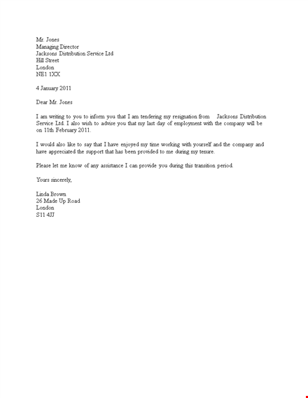 professional corporate resignation letter template