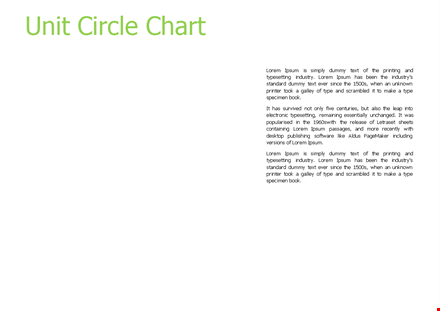 unit circle chart - trigonometry formulas, values & examples template