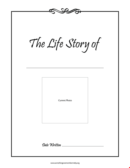 the life story template
