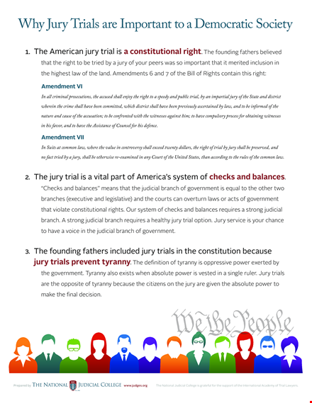 why jury trials are important to a democratic society template