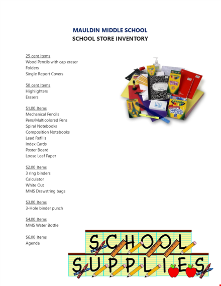 school store template