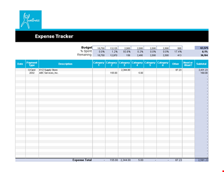 expense tracking excel template template