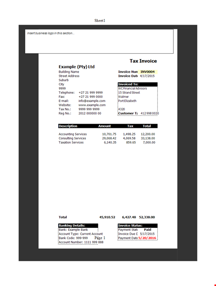 invoice template for excel template