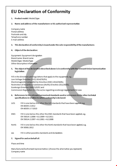 get your certificate of conformance | standards compliant template