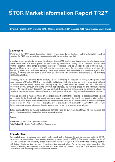 market information report template