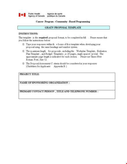 grant proposal template: effective project evaluation & activities template