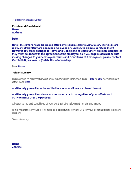 salary increment letter template - sample for requesting a pay raise | company name template