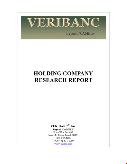 company research template