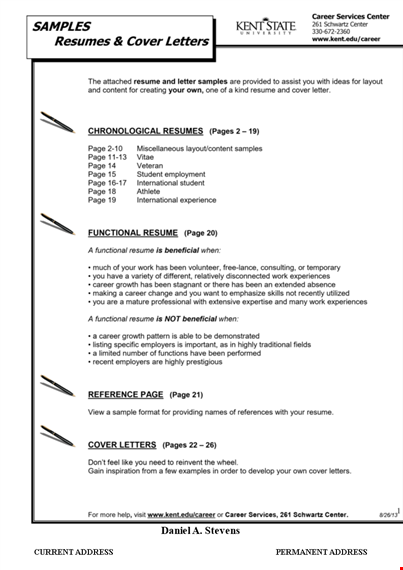 get a free resume example for jobs, university, experience & state template