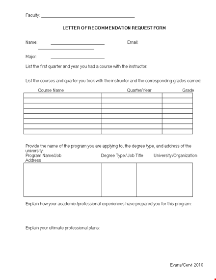 teacher letter of recommendation request form template