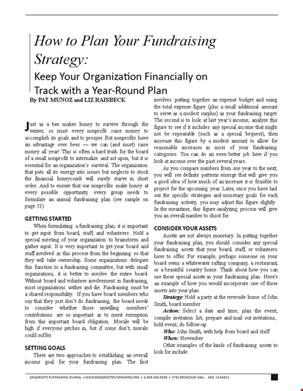 nonprofit fundraising budget template - essential tool for fundraising and board management template