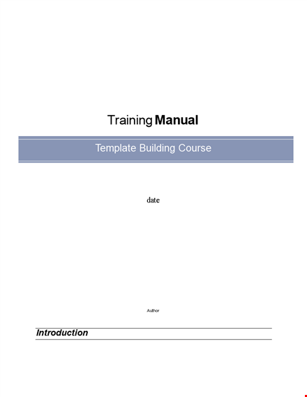 build effective training manuals - easy template & lesson adding | trainingmanual template