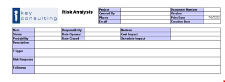 risk analysis template - assessing the impact of medium-level risks template