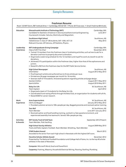 sample computer engineering resume template