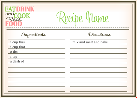 create your own professional recipe book with our cookbook template template