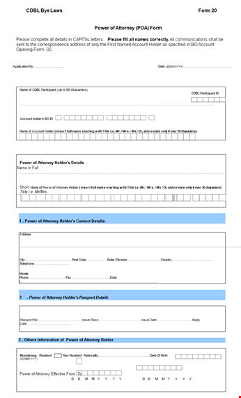 empower yourself with a power of attorney holder template