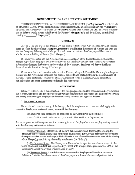 non compete agreement template for company and employee: create a powerful agreement template