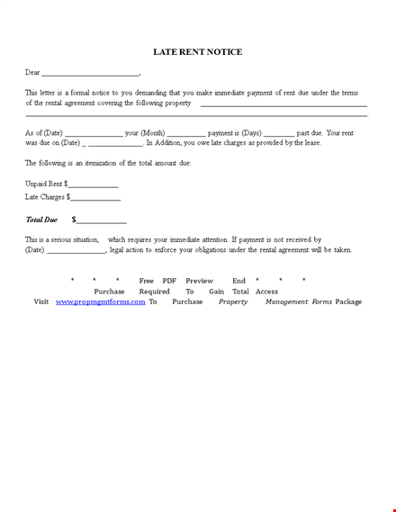 late rent notice template - ensure prompt payment with our total late rent notice template template
