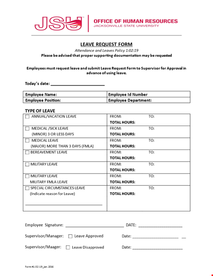 time off request form template - efficient employee leave management solution template