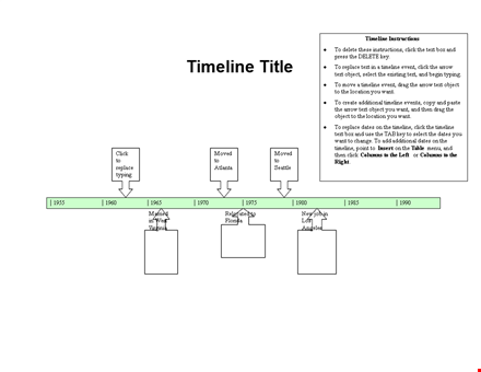 simple timeline template template