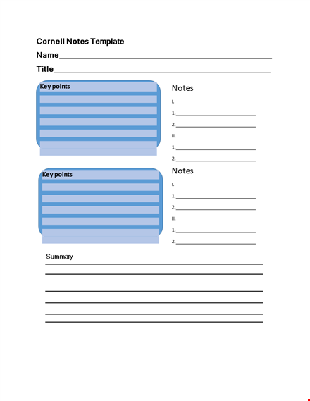 get organized with our cornell notes template - perfect for students and professionals template