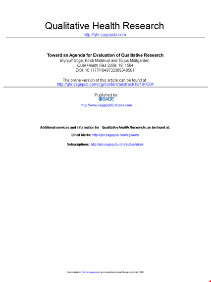 quantitative research template template