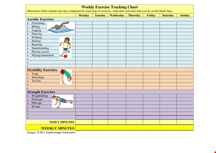 exercise tracking chart template template