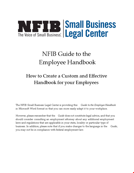 download employee handbook template for clear company policies, leave and benefits template