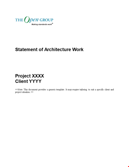 project scope example & architecture | document & statement template