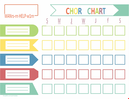 download free chore chart template - track your chores easily template