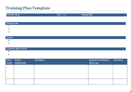 create effective training manuals | set goals & achieve results template