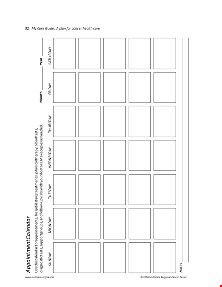 example of appointment calendar template