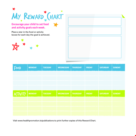 reward your activities with a free printable reward chart template template