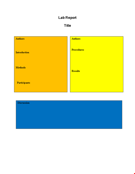 lab report template - free report template for lab experiments template