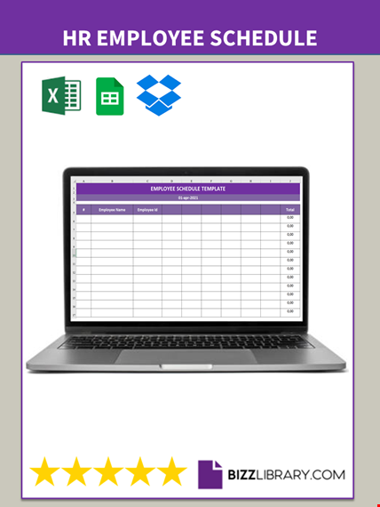 employee schedule template template