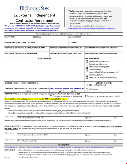 independent contractor agreement - clear terms for business relationship template