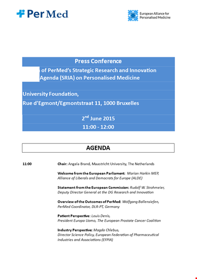 press conference agenda template