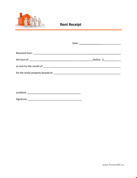 rental receipt - easily create and manage rental property receipts template