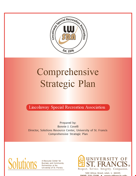 comprehensive strategic fundraising plan - special recreation | lwsra template