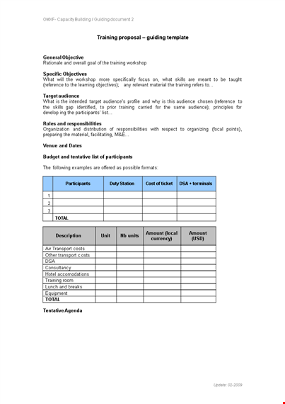 training budget template word template