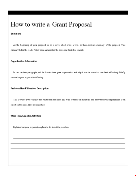 get funded for your project with our grant proposal template template