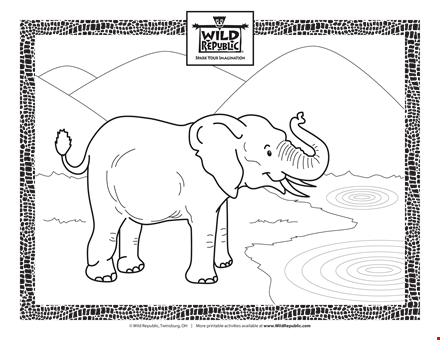 free printable adult coloring pages of elephant template