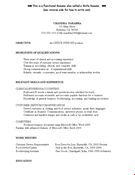 customer service resume template - expertly crafted for employer appeal and enhanced training skills template