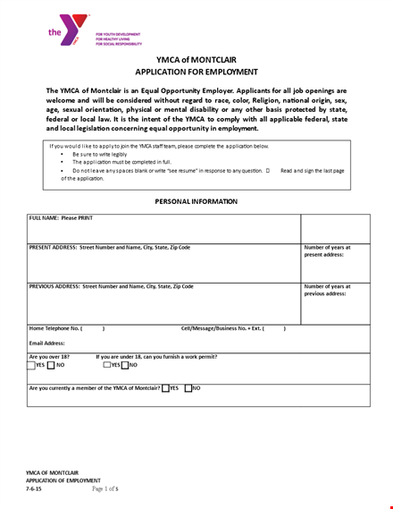 employment application template - streamline your hiring process template