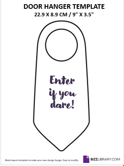 door hanger templates template